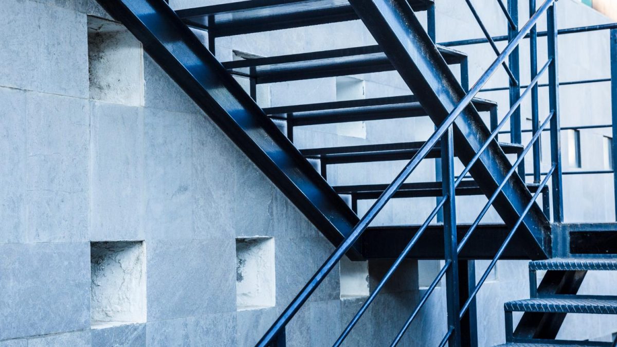 open steel stair treads